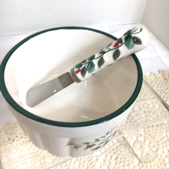 PFALTZGRAFF Winterberry Dip Mix Bowl + Knife Spreader Set - Picture 3 of 14